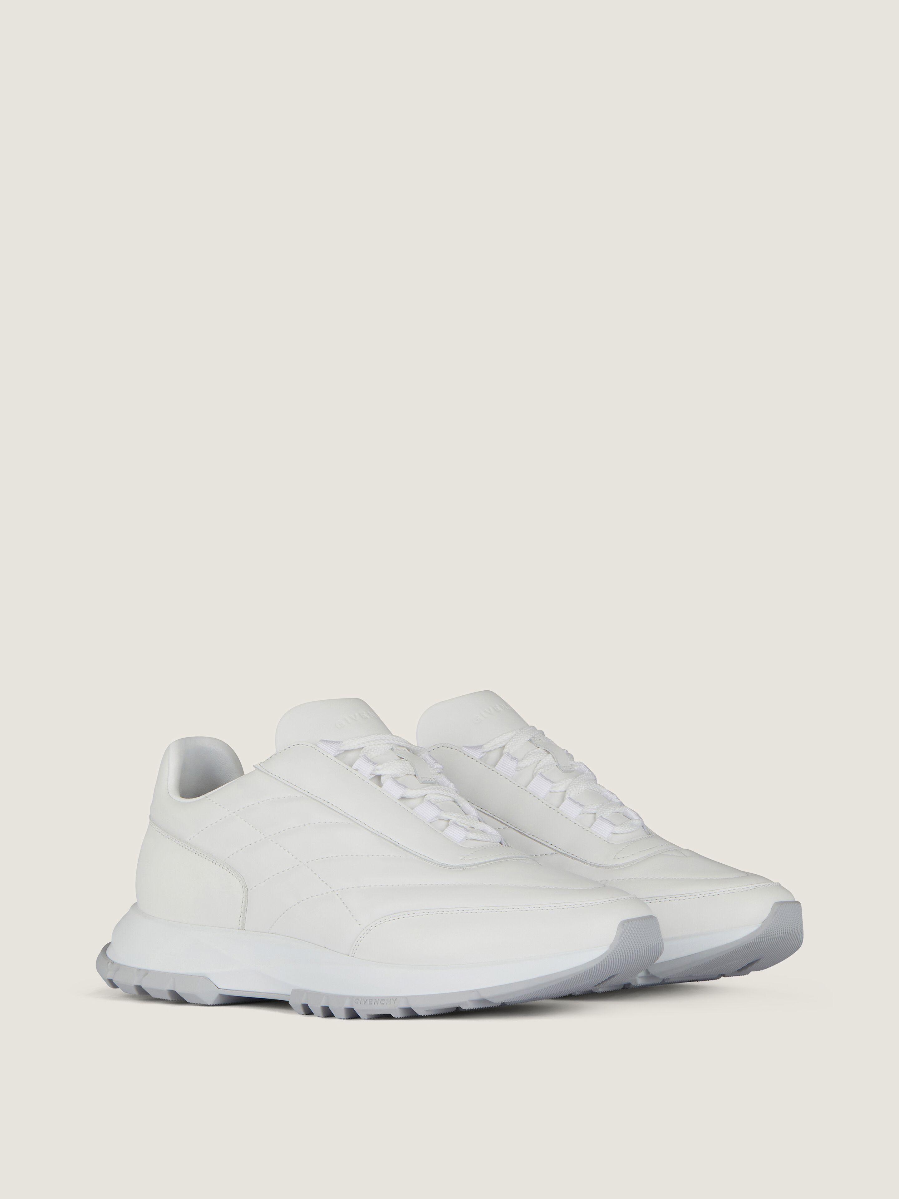 Trainers sneakers in shiny padded leather